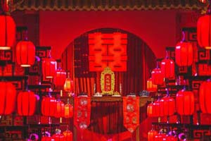 A bunch of red traditional Chinese lanterns